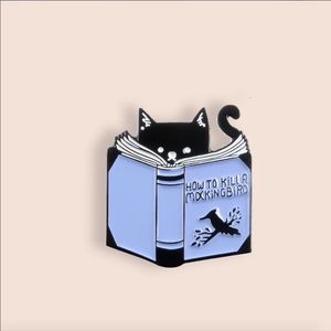 💥Bundle 3 for $25💥 New Enamel Pin, Funny Cat Reading “How To Kill A…